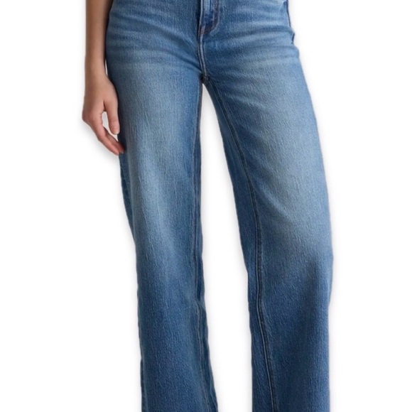Quince Women’s Stretch High Rise Straight Jeans Medium Wash size 26 inseam 28 - Picture 3 of 11